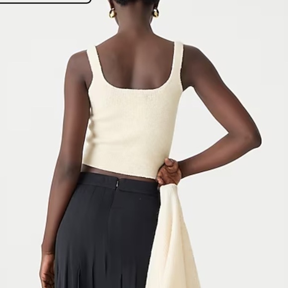 J crew Supersoft cropped cable-knit sweater-tank set
 Heather natural nwot - Picture 4 of 7